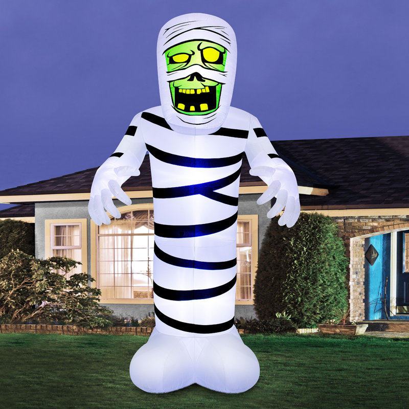 20 ft Giant Inflatable White and Black Mummy