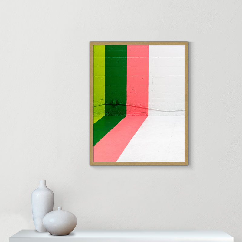 «Happy Bright Stripes On Paper» par Jason Leung, reproduction, H 29,5 po x l 23,5 po x P 0,75 po