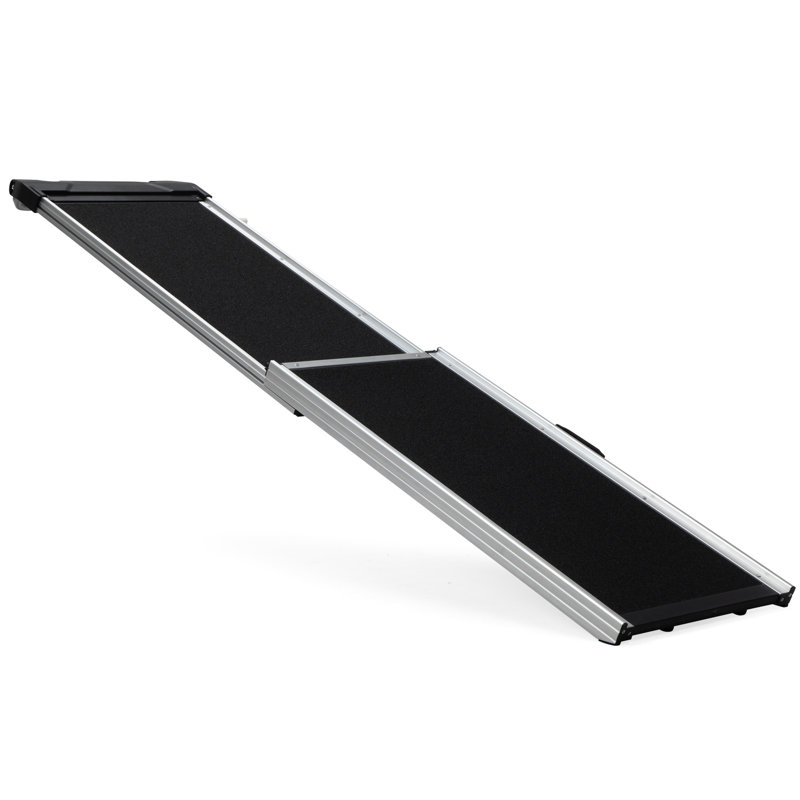 Abri de voiture antidérapant en aluminium pliable avec poignée, pour chiens de différentes tailles, facile à nettoyer, stable et protégé, rampe de voiture noire