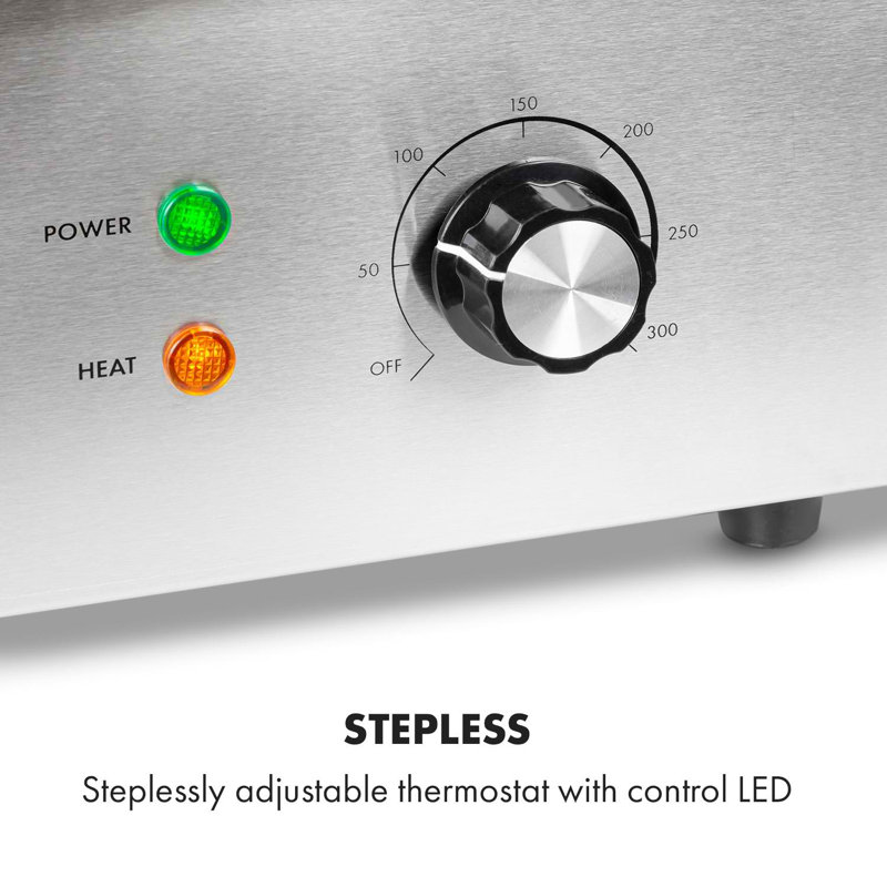 Klarstein 49.5cm W x 42.5cm D Portable Single Burner Countertop Electric Grill