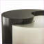 Table basse en fer noir et argent Ying Yang pour salon moderne - point focal unique et durable