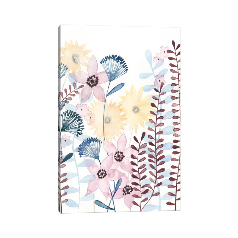 Pastel Posies I by Grace Popp - Wrapped Canvas Painting, 20.32 cm H x 30.48 cm W