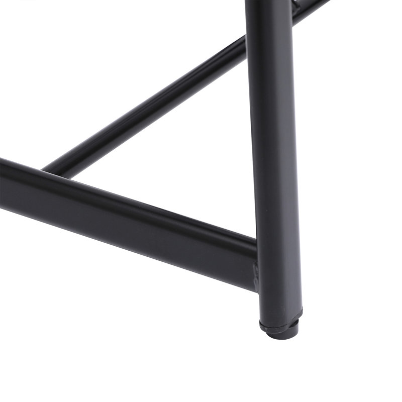27 po H de 3, siège noir et pieds en métal, confortable et tendance pour les comptoirs de cuisine, Noir