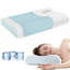 Oreiller en mousse à mémoire de forme de taille standard avec housse de refroidissement amovible, conception ergonomique haute-basse pour le soutien du cou