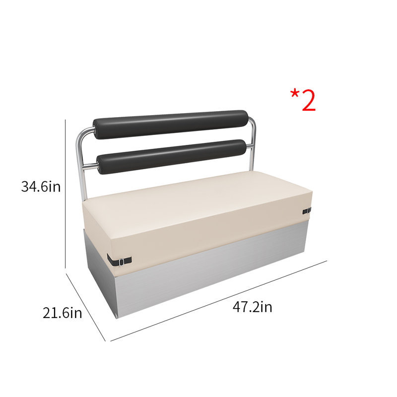 Banc rembourré en acier inoxydable Cafe Grill