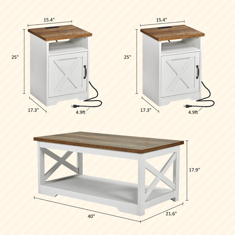 Chiara 5-piece Farmhouse Table Set