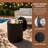 Set of 2 Outdoor Cooler Side Table & Insulated Ice Bucket, 2-in-1 Patio Beverage Bar with Smart Lid Clip, Weather-Resistant Outdoor Coolers for Backyard, Deck & Poolside Parties, Black-111066862-126560348