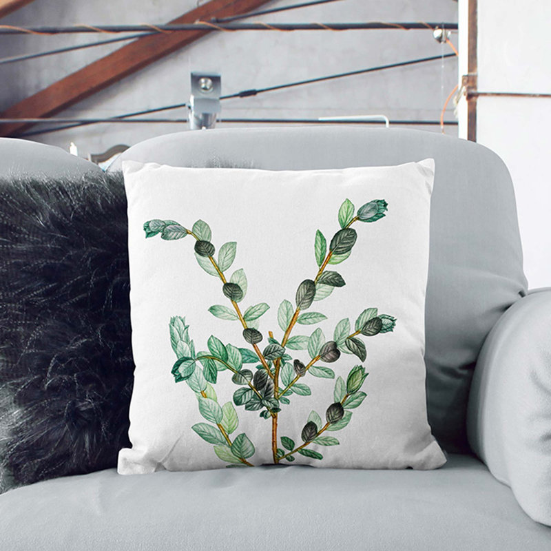 Floral Square Cushion, 40cm H x 40cm W x 15cm D