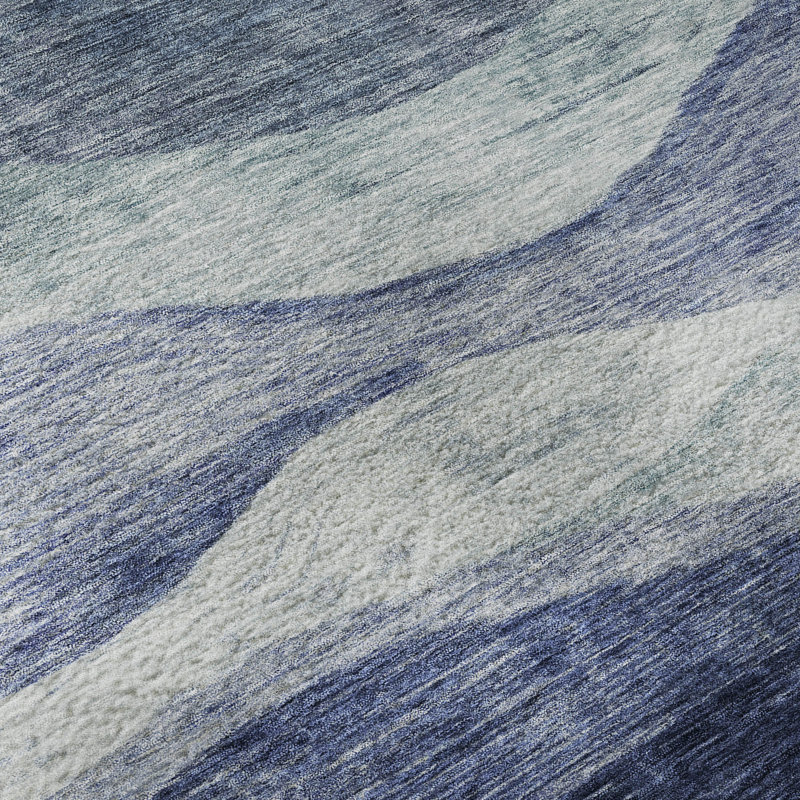Premium Machine Washable Krause AMF1141 Swirls Rug, Rectangle 10 pi x 14 pi