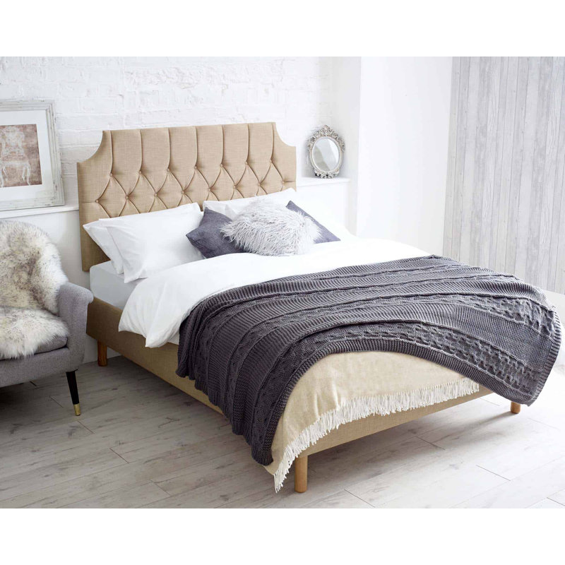 Aimee-Jo Upholstered Headboard, Mink, Kingsize (5')