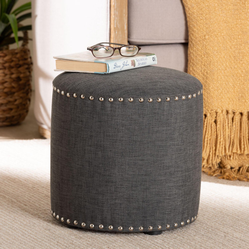 Repose-pieds standard rond de 13,78 po Amann, Gris foncé