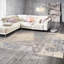 Tapis abstrait en laine / soie bleu / beige / gris noué à la main Abstract-63469576