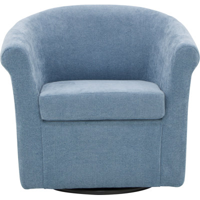 Anstett 30.5" Wide Polyester Swivel Barrel Chair