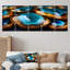 Golden Oasis Agate - ensemble d'art mural en marbre 5 pièces-1012261186