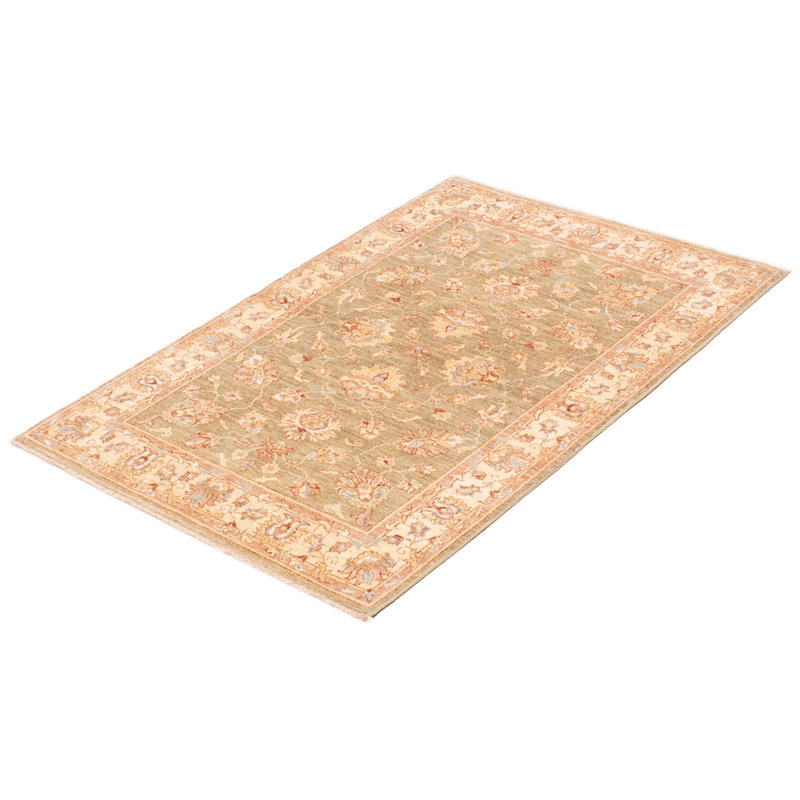 Tapis unique en laine noué à la main de style nouvel âge 4 pi 2 po x 6 pi Savanella