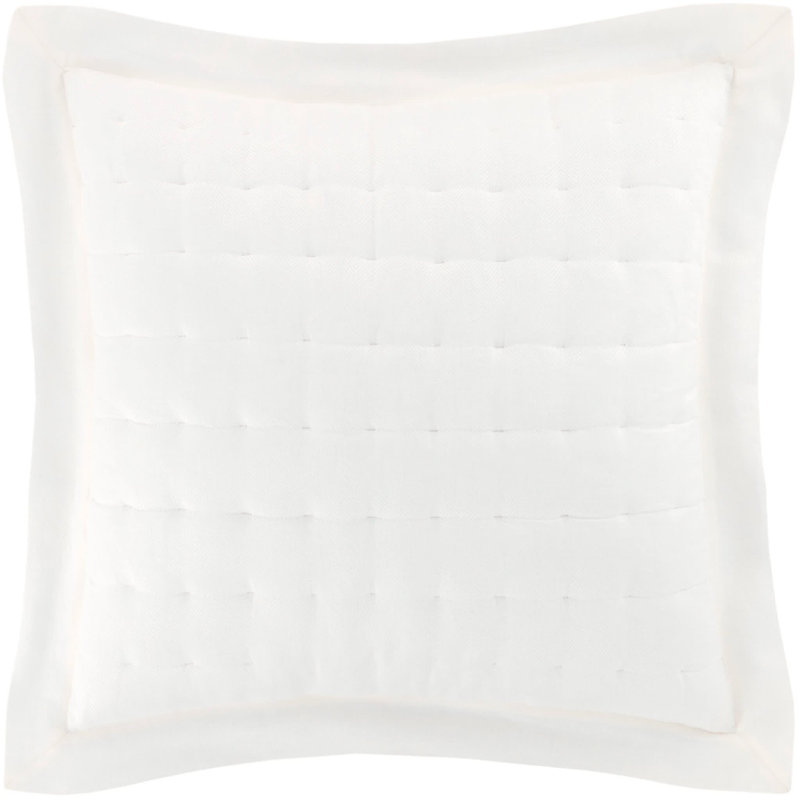 Brussels Quilted Sham, Euro, Ivory