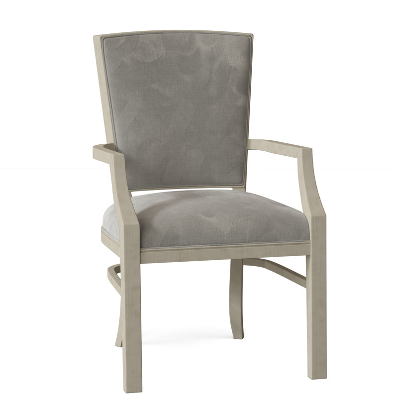 Chaise avec accoudoirs à dossier King Louis Seward, 3100 nuage, Amande chamois