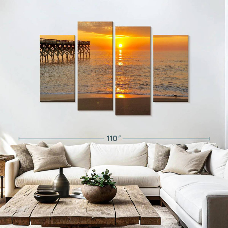 Aletra Wrightsville Beach au coucher du soleil, H 54 po x l 84 po