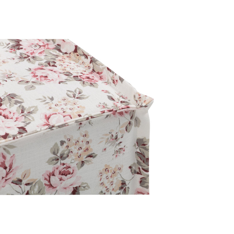 Repose-pieds Elegance Annaleigh, 100% lin grappe rouge