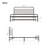 Nomadi Bifold Metal Upholstered Platform Bed, Cloud Gray-2010137035