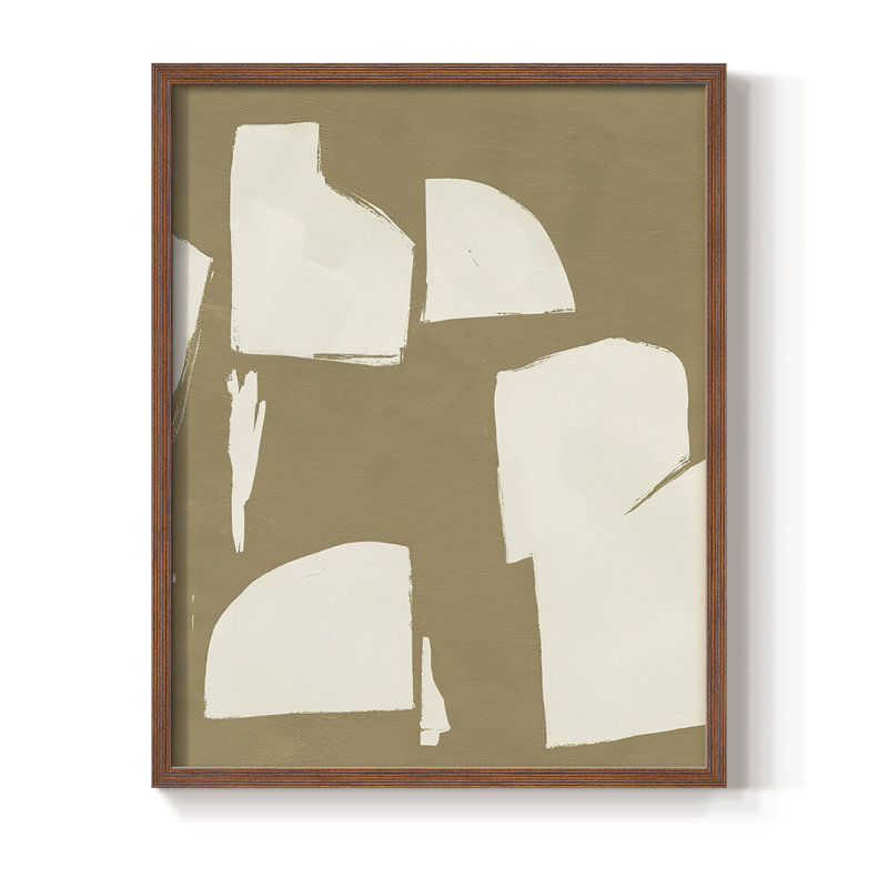 Impression encadrée Chunky Abstract IV - bois massif, Brun, H 28 po x l 22 po