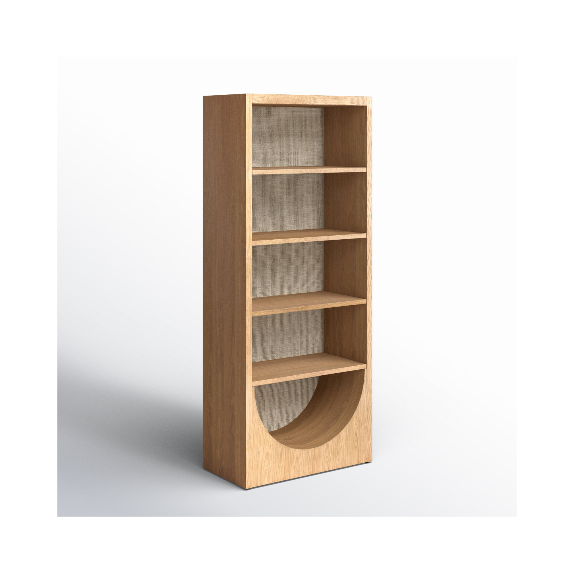Macneil Standard Bookcase, Honey Oak