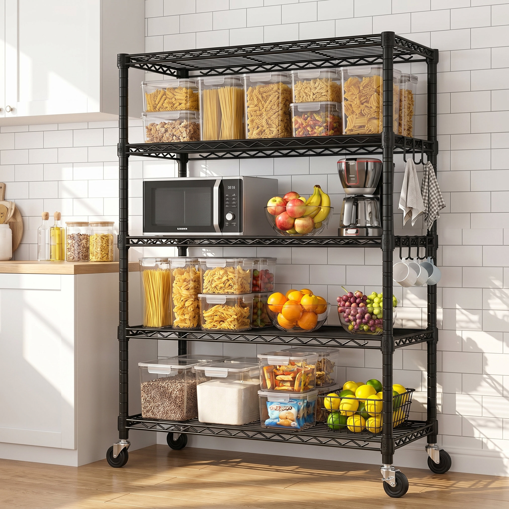 Rebrilliant 5-Tier NSF-Certified Heavy Duty Wire Shelving - Adjustable ...