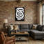 Motif abstrait en spirale noir et blanc-741169804