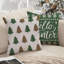 Ensemble de 4 coussins décoratifs d'hiver et de brun 18 x 18, Let It Snow Pine Tree