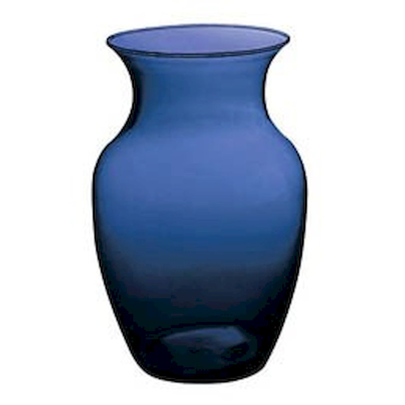 Hason Glass Table Vase, Blue