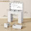 Bureau de meuble-lavabo avec station de charge, blanc