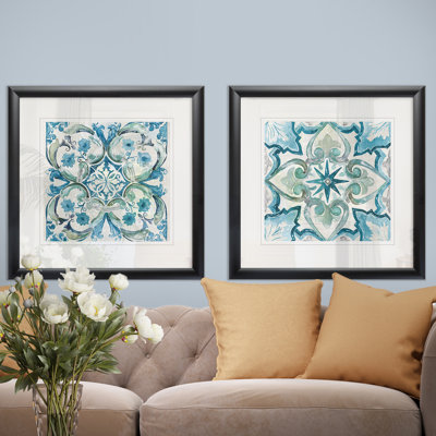 " Carribean Tile I " 2 - Pieces