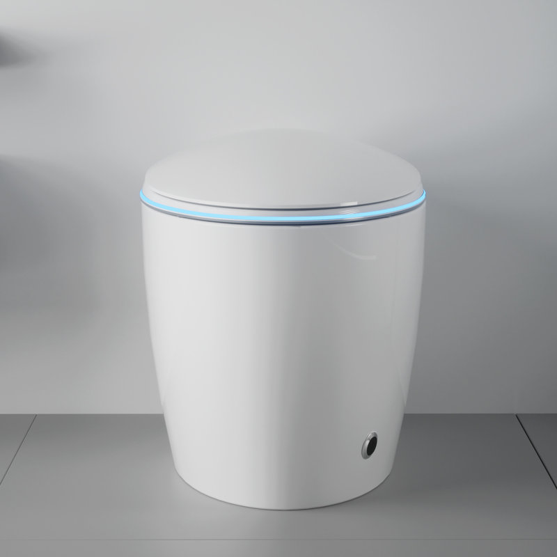Intelligent Toilet With Bidet, Auto Open/Close System, Foot Sensor, Powerful Flushing, Led Display, Bathroom Fixture Bidet Feature, Seat, Warm Air Dryer, Essential