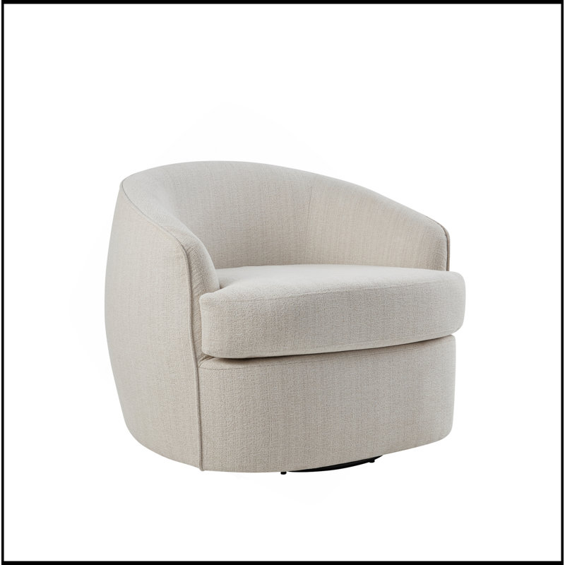 Chaise pivotante à 360 degrés, Blanc cassé