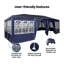 vidaXL Party Tent Polyethylene Event Outdoor Shelter Sun Shade Garden Canopy-664898478-664898481