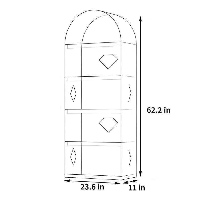 Bibliothèque créative et pratique, Bleu, (5 tablettes) H 62,2 po x l 23,6 po x P 11 po