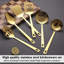 Ensemble d'ustensiles de cuisine dorés 6 pièces, ensemble d'ustensiles de cuisine en acier inoxydable plaqué titane, ensemble d'ustensiles de cuisine robustes, accessoires de gadgets de cuisine pour la maison