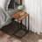 24.9'' C-Table End Table with Solid Wood Top and Steel Base for Sofa, Bed Side-882125711