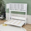 Grand lit escamotable avec tablettes, conception murale