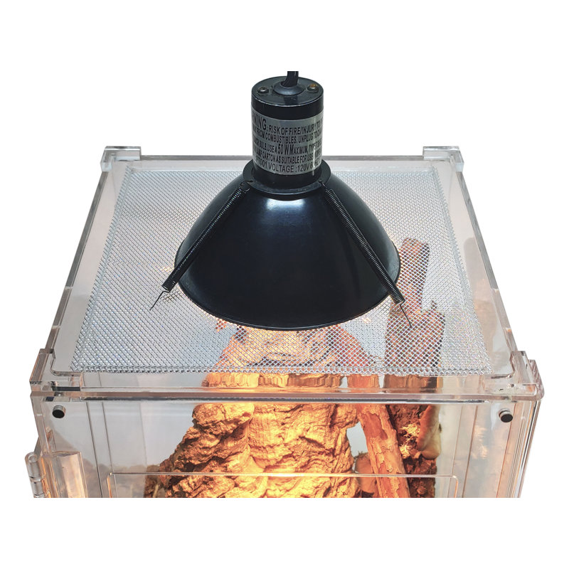 Acrylic Reptile Terrarium, 3 Gallon - 12"H x 8"W x 8"D