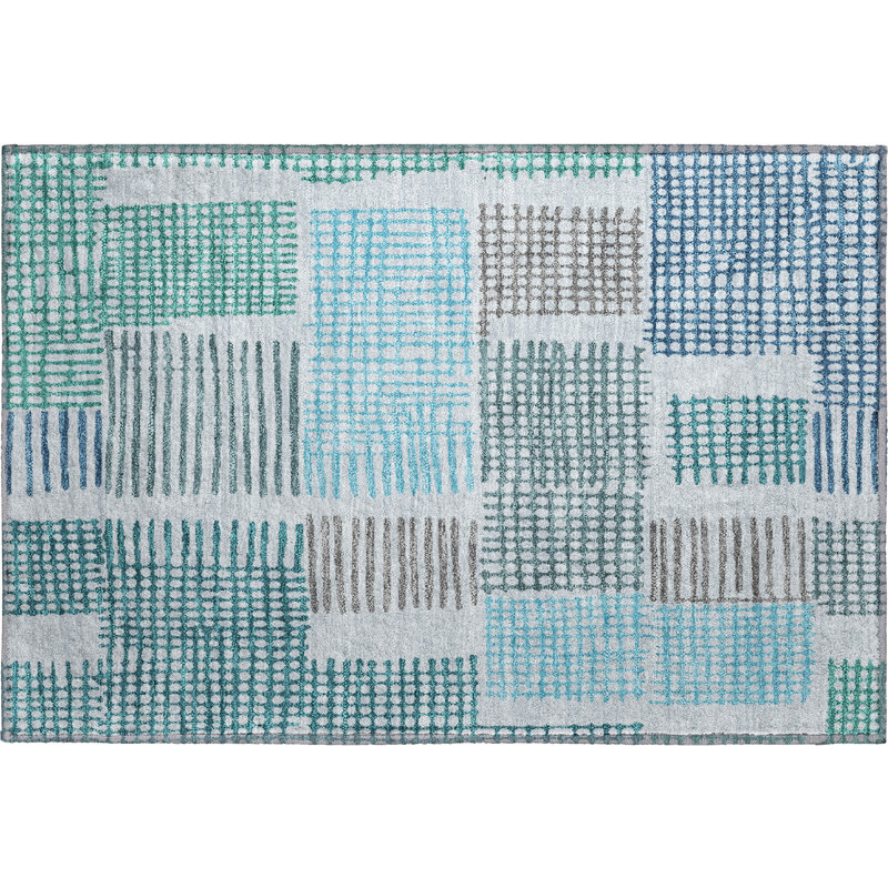 Premium Machine Washable Pinkston AMF1975 Geometric Rug, Rectangle 1'8" x 2'6"