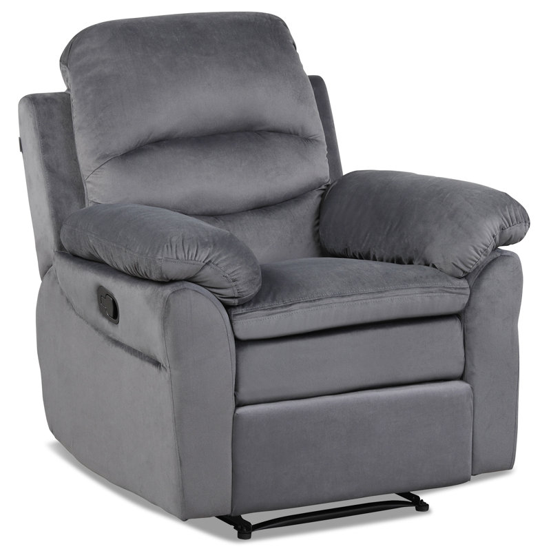 Arthurs 75cm Wide Glider Ergonomic Recliner, Grey