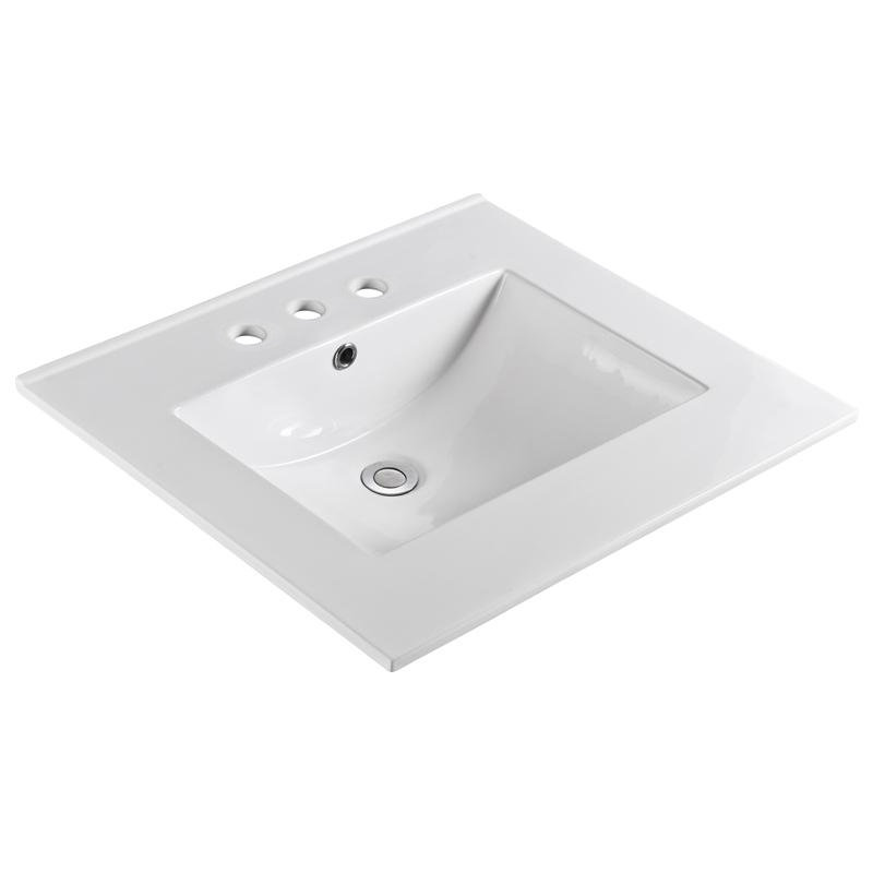 Unique 25" Single Bathroom Vanity Top, Widespread