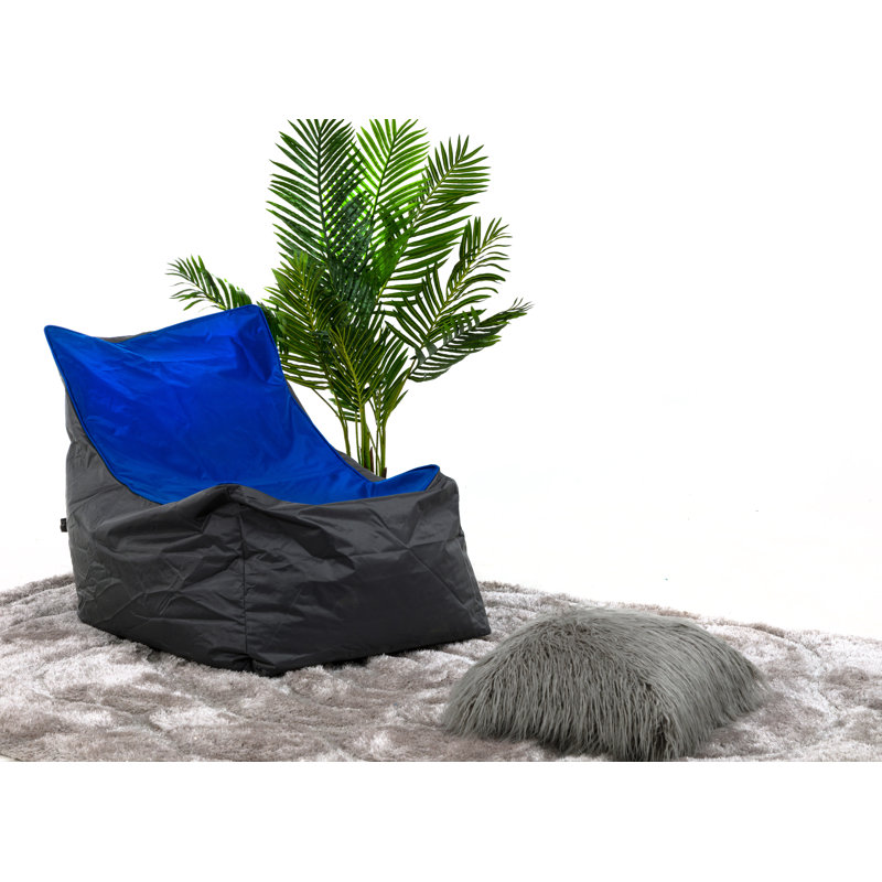 Outdoor Friendly Refillable Classic Bean Bag, Navy Blue/Grey