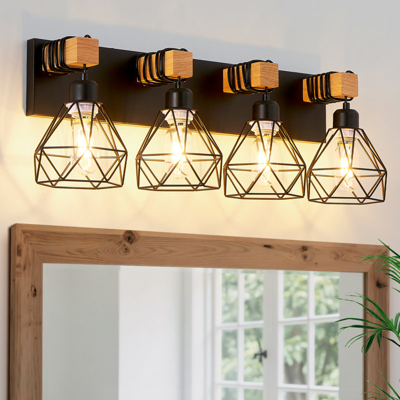 Modern 4 - Light Vanity Light With Iron