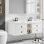 Base de meuble-lavabo flottant 60 po sans plateau, base de meuble-lavabo mural seulement, blanc