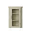 Blanc massif + bois manufacturé + vitrines