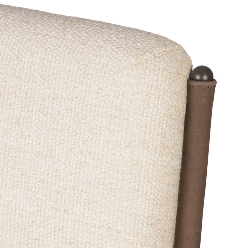 Rachael Upholstered Bar Stool with Metal Frame, Alcala Wheat, Counter Stool (27” Seat Height)