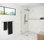 Venus 28 in. x 86.75 in. Fully Frameless Arched Single Fixed Shower Panel