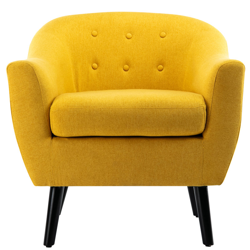 Upholstered Armchair, Yellow